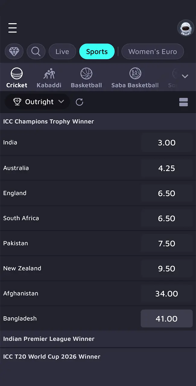 Place a bet and wait for your team to win to get a big win on your Nagad88 bookmaker account.